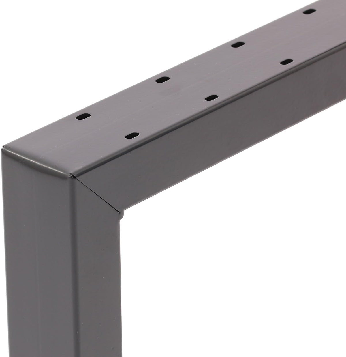 Estructura para banco, banco, silla, mesa de comedor, rincón de asiento, estructura de metal para bricolaje, banco de jardín (juego de 2, negro mate RAL 9005)