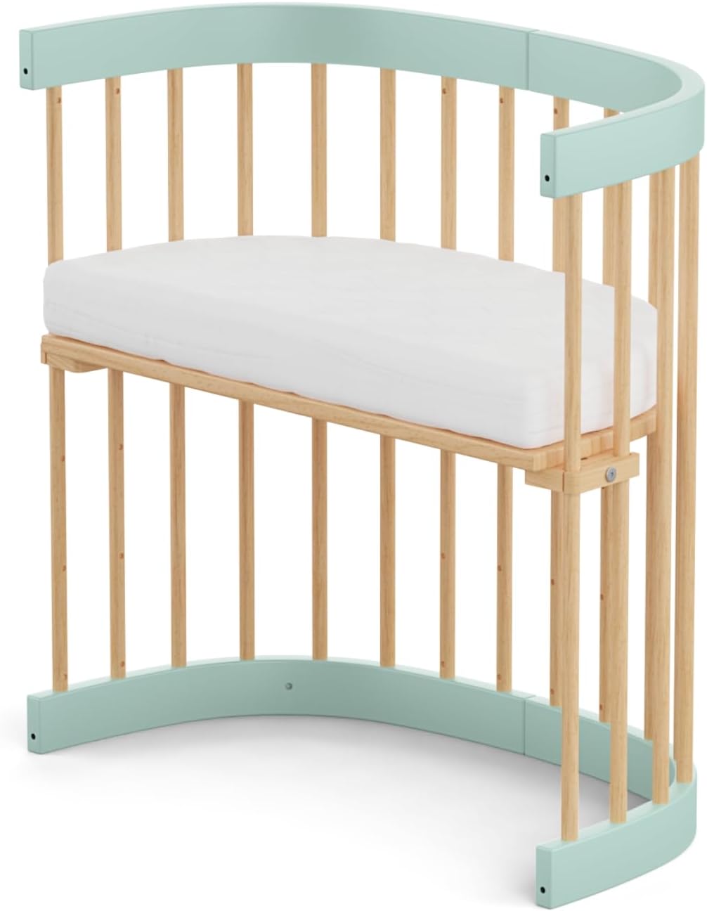 Cuna 7 en 1 tweeto®: cuna de madera evolutiva | cuna de colecho y cuna de barrotes de altura regulable | convertible en cama infantil y parque de juegos (haya natural)