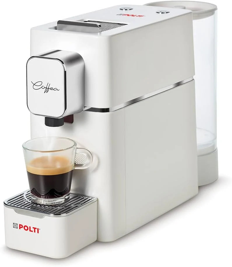 Polti Coffea S15W Ekspres do kawy ekspresowej, Kompatybilny z gofry E.S.E. 44 mm, zbiornik 0,85L, ciśnienie pompy 19 bar, kolor biały