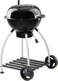 Barbacoa de carbón esférica RÖSLE No.1 Sport F50, barbacoa de carbón de alta calidad con entrada de aire ajustable, bisagra en la tapa, termómetro en la tapa, estante estable, superficie de parrilla extragrande y cámara de cocción