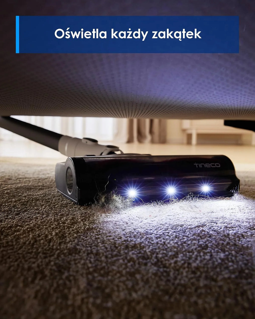 Tineco A30S draadloze steelstofzuiger, 160 W zuigkracht, 60 minuten looptijd, 1 liter grotere vuilnisbak, ZeroTangle-borstel, Tineco PureCyclone Tech, LED-koplamp