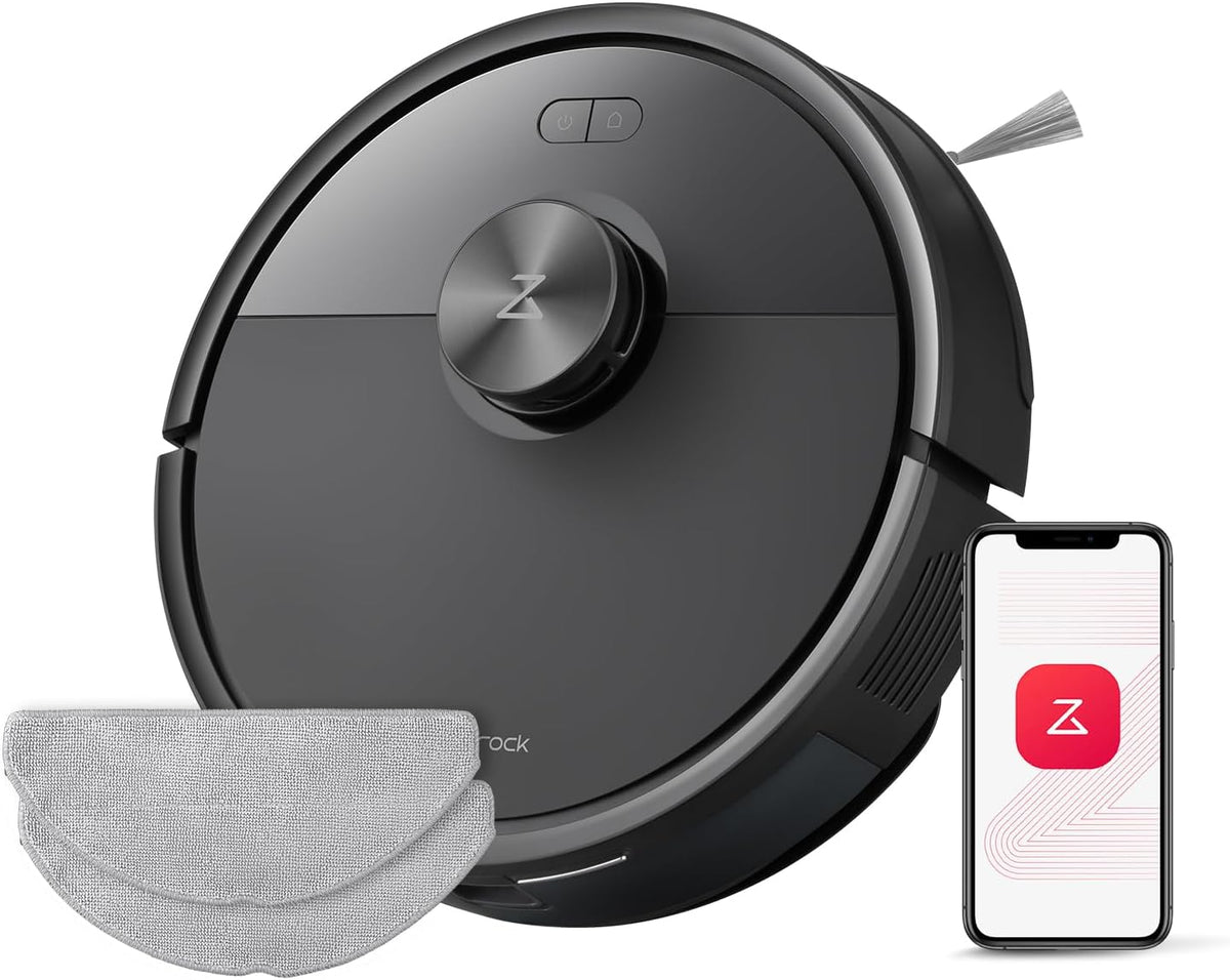 Roborock Q7 M5 Set Aspirador Robot y Fregasuelos 10.000 Pa, Doble Diseño Antienredos, Duración de Limpieza Prolongada, Navegación con LiDAR Preciso, APP, Negro