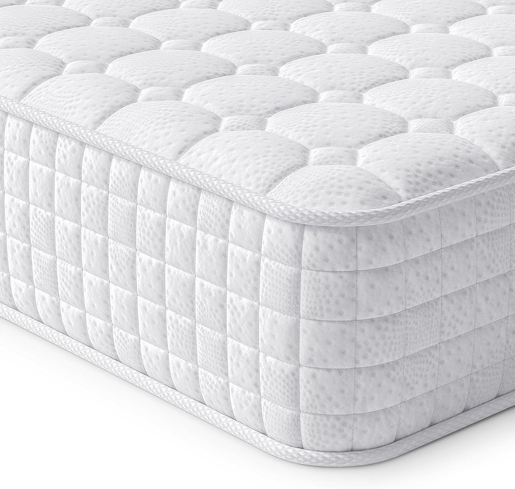 Vesgantti Materac 24 cm wysokości H3, 90 x 200 cm, średnio-twardy, 7-strefowy, materac kieszeniowy, ortopedyczny, materac kieszeniowy, materac z zimnej pianki Öko-Tex (biały, Tight Top)