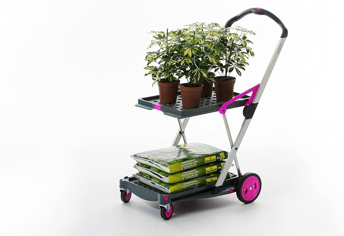 Carros plegables, funcionales y versátiles | Carro plegable móvil | Carrito de la compra con caja de almacenamiento (negro)