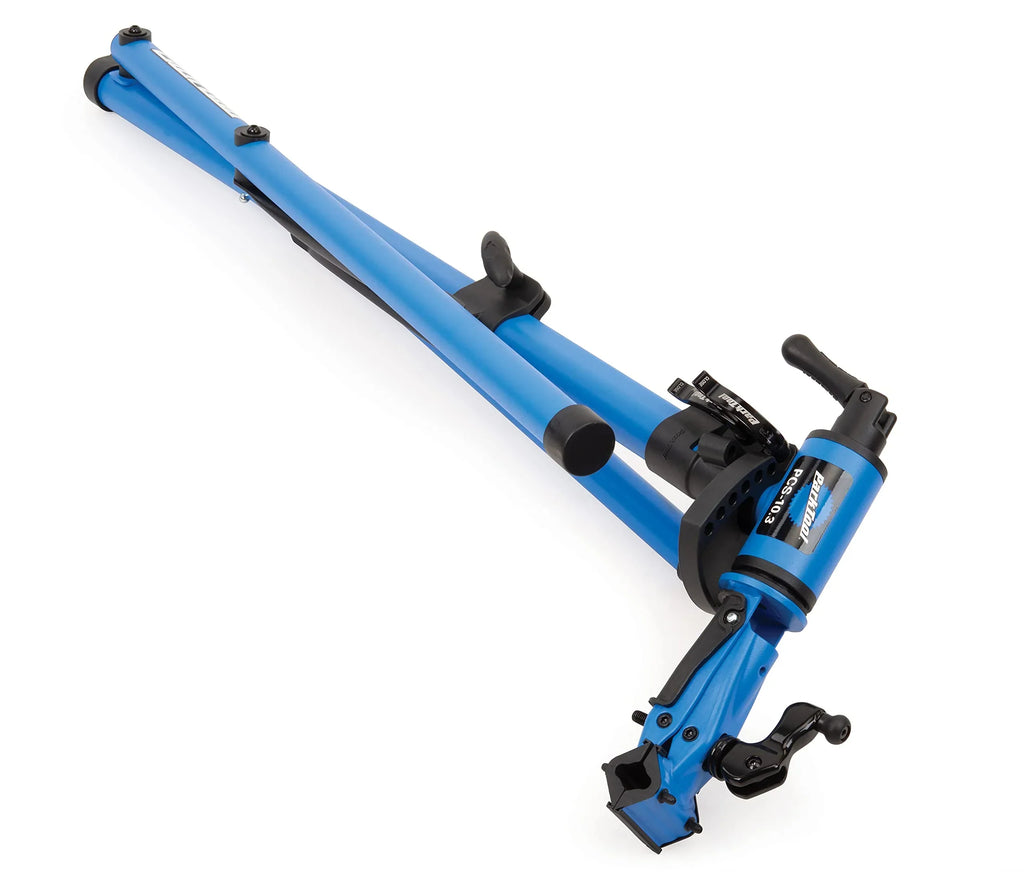 Soporte de reparación para bicicletas PCS-10.3, ajustable en altura, plegable, con pinza regulable 37 × 37 × 145 cm