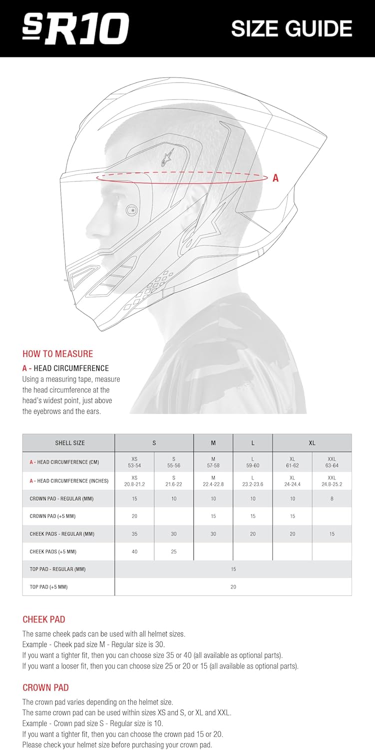 Casco Alpinestars Supertech R10 Element Carbon, negro/plata, S (55/56)