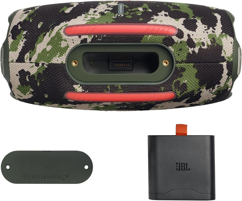 Altavoz JBL Xtreme 4 en camuflaje – Altavoz Bluetooth portátil con graves profundos, mejora de sonido por IA y batería externa integrada – Resistente al agua y al polvo – 24 horas de autonomía