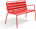 Banco de jardín de metal Oviala, rojo – Palavas