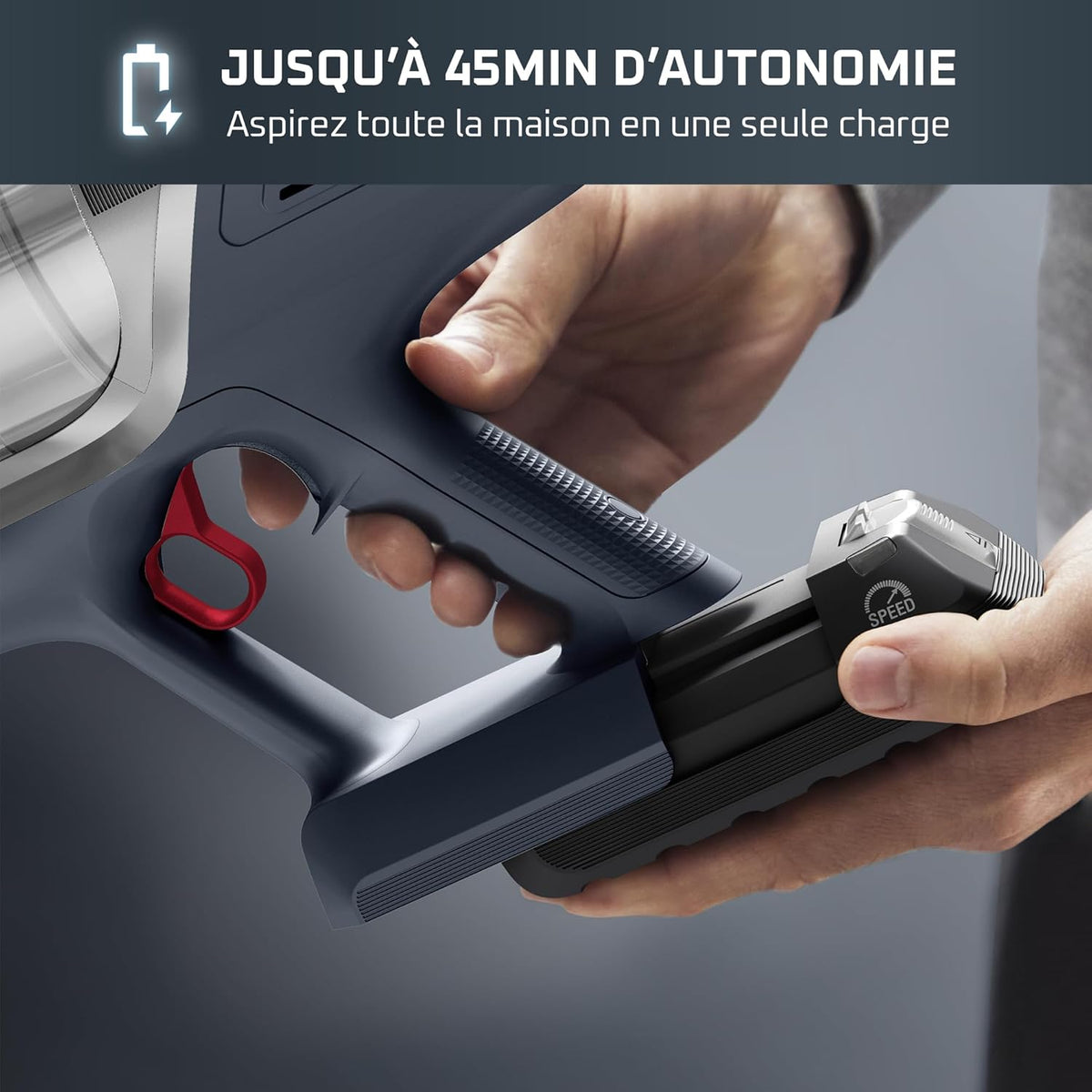 Aspirador escoba inalámbrico multifunción Rowenta X-Pert 6.60, potencia de 100 W, 45 minutos de autonomía RH6831EO, negro