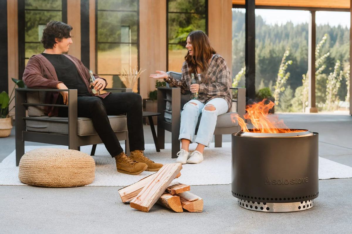 Hoguera Solo Stove Bonfire 2.0 con soporte, sin humo, cenicero extraíble, acero inoxidable, 49,5x44,5 cm, 11,4 kg, gris