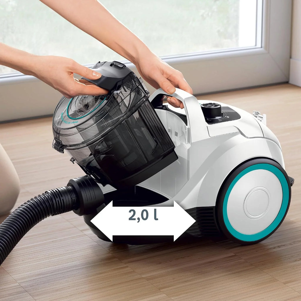 Bosch Serie 4 ProHygienic Odkurzacz 550 W, BGC21HYG1, biało-turkusowy