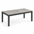 Mesa de jardín de aluminio con tablero de cerámica gris 200x100cm