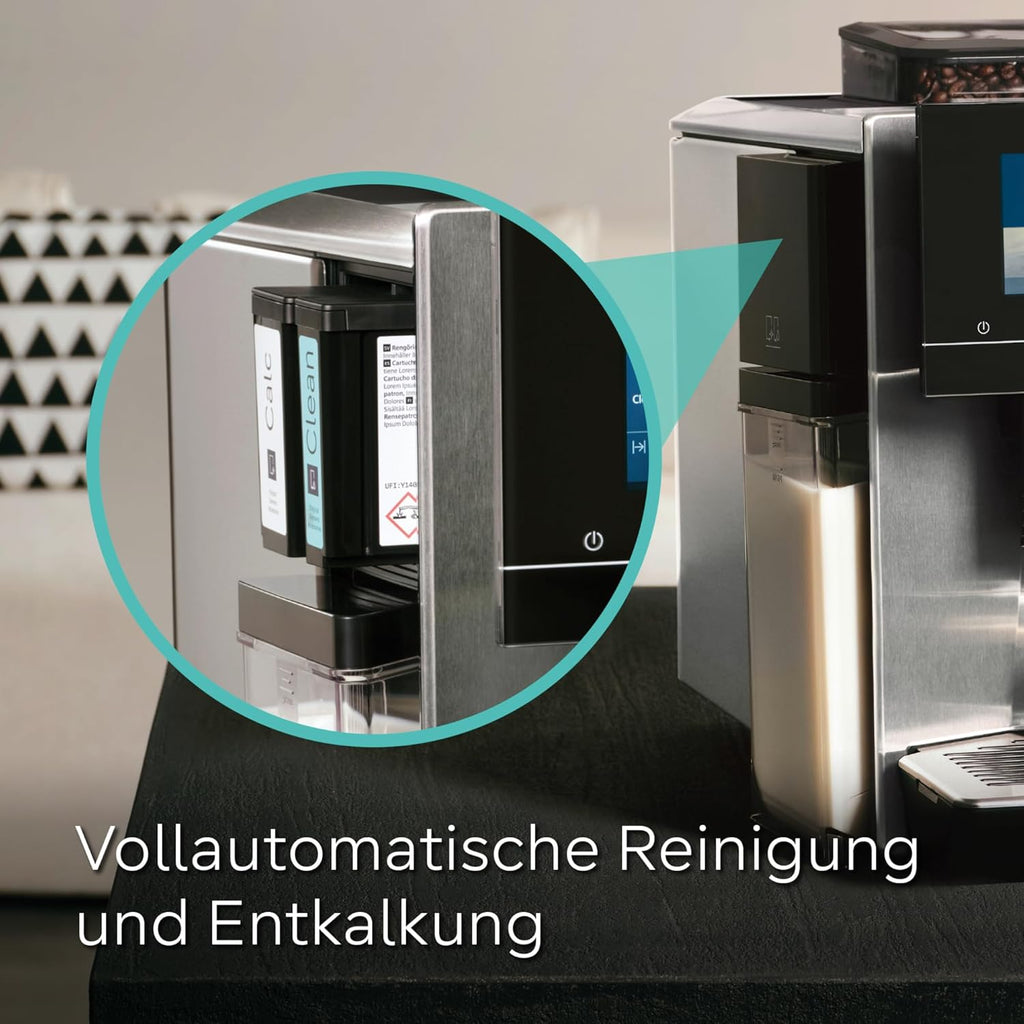 Cafetera superautomática Siemens EQ900 TQ903D03, control por app, pantalla táctil intuitiva, modo barista, AromaBoost, reducción de ruido, molinillo premium, limpieza automática con vapor, 1500 W, acero inoxidable