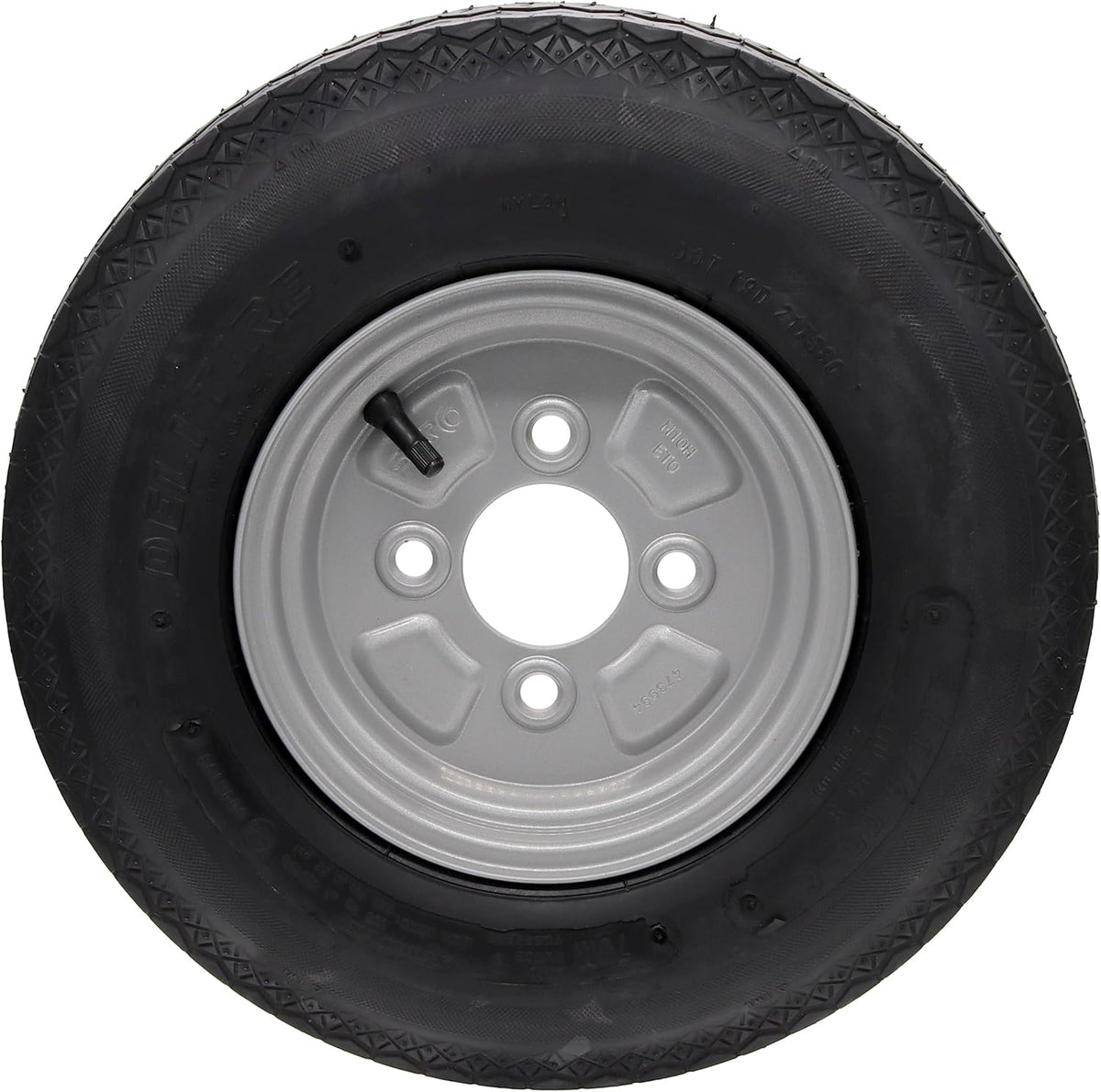 Rueda de repuesto para remolque Deli 4.00-8 4.80-8 4PR 62M para Stema DDR, rueda completa con orificio central grande, juego o individual, 8 pulgadas