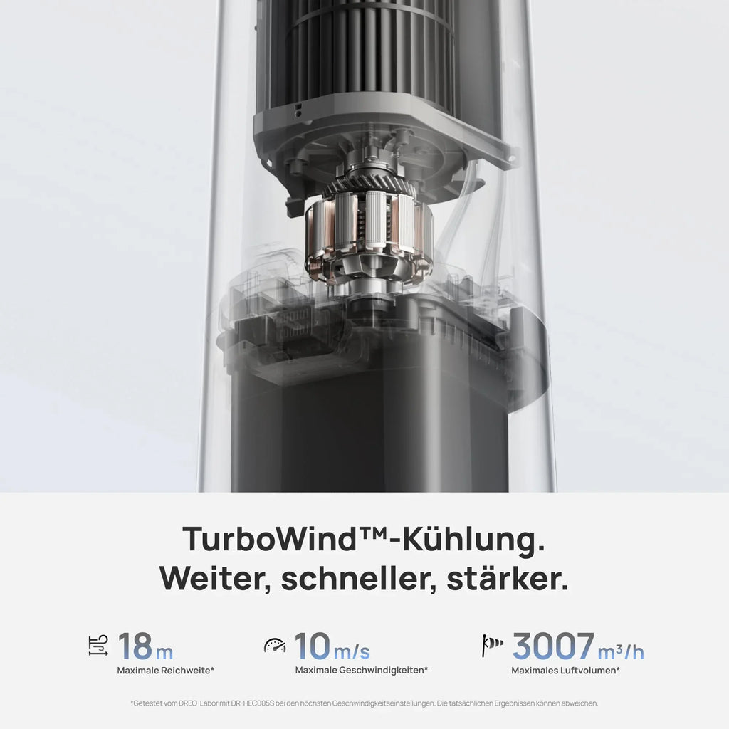 Ventilador nebulizador 765S, ventilador de torre 3 en 1, depósito de 6 L, flujo de aire de 10,4 m/s, control por aplicación Wi-Fi, 12 velocidades, 4 modos