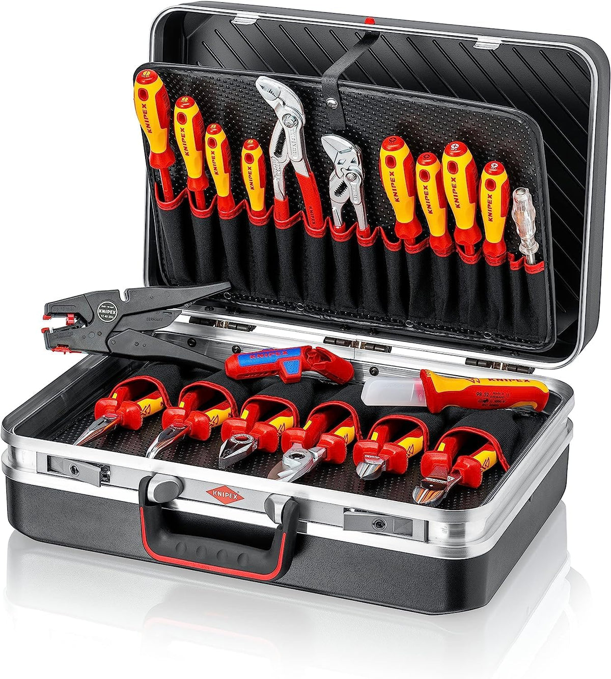 Maletín de herramientas KNIPEX "Vision24" eléctrico, 20 piezas, 21 opciones de inserción, 24 l de volumen, 480 x 380 x 180 mm, juego de herramientas, caja de herramientas, 00 21 20