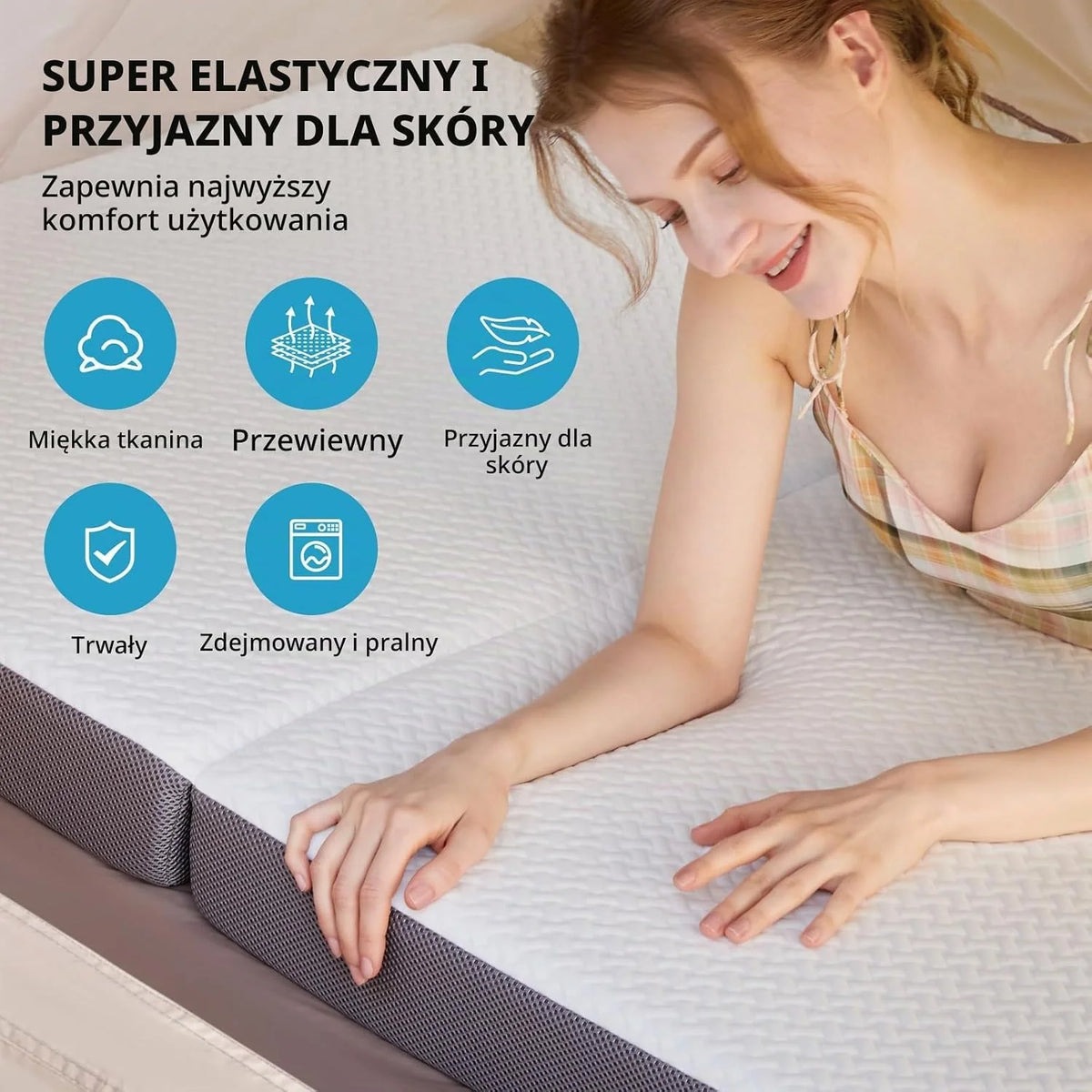 Składany Materac 140 x 200 x 10 cm - 3-Częściowy, Kempingowy, Dla Gości, Podłogowy, Polowy