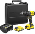 Stanley FatMax SFMCD715D2K akumulatorowa wiertarko-wkrętarka udarowa, 18 V, 2,0 Ah, maks. moment obrotowy 60 Nm, bezszczotkowy silnik z przekładnią planetarną, światło LED, w zestawie 2 akumulatory,