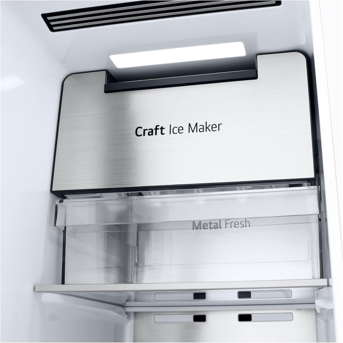 Frigorífico Side by Side LG GSGV81PYLL, Clase E, 635 L, Instaview, frigorífico con congelador, dispensador de hielo, hielo picado y agua, Total NoFrost, compresor Smart Inverter, Wi-Fi
