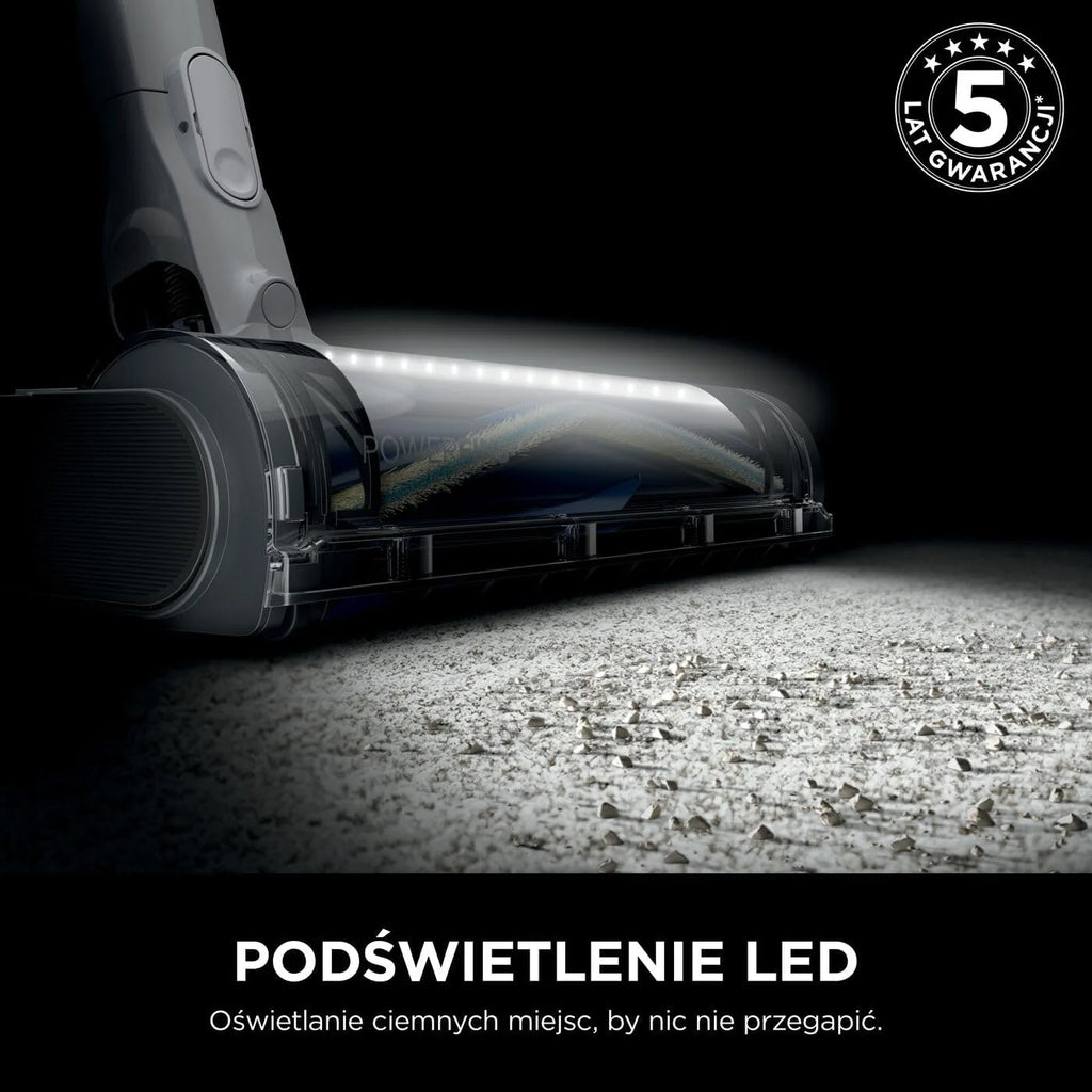 Shark PowerPro Odkurzacz bezprzewodowy, FloorDetect, Anti-Hair Wrap, Anti-Allergen Complete Seal, lekki, elastyczny, tryb ręczny, czas pracy 50 min, pojemnik na kurz XL, metaliczny (java), IZ380EUT