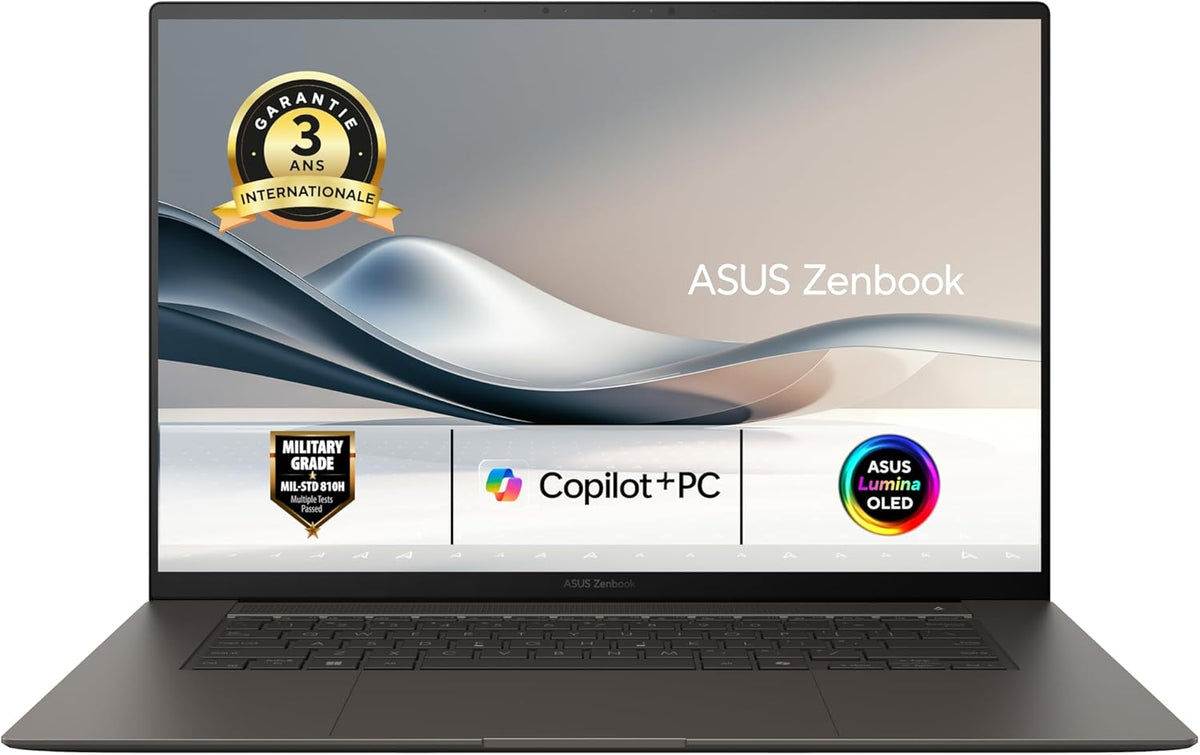 ASUS Zenbook UM5606WA-RK087W 16 OLED 16 Pulgadas 3K (2880 x 1800) Portátil (Procesador AMD Ryzen AI 9 365 5.0GHz, 24GB LPDDR5X, 1TB SSD NVMe, Gráficos AMD Radeon 880M) - Teclado AZERTY