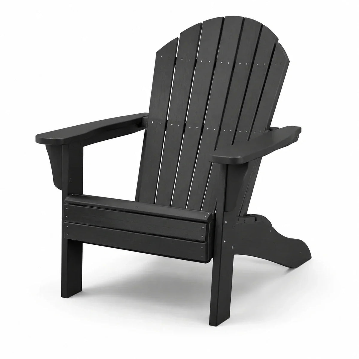 Silla Adirondack de polietileno negra