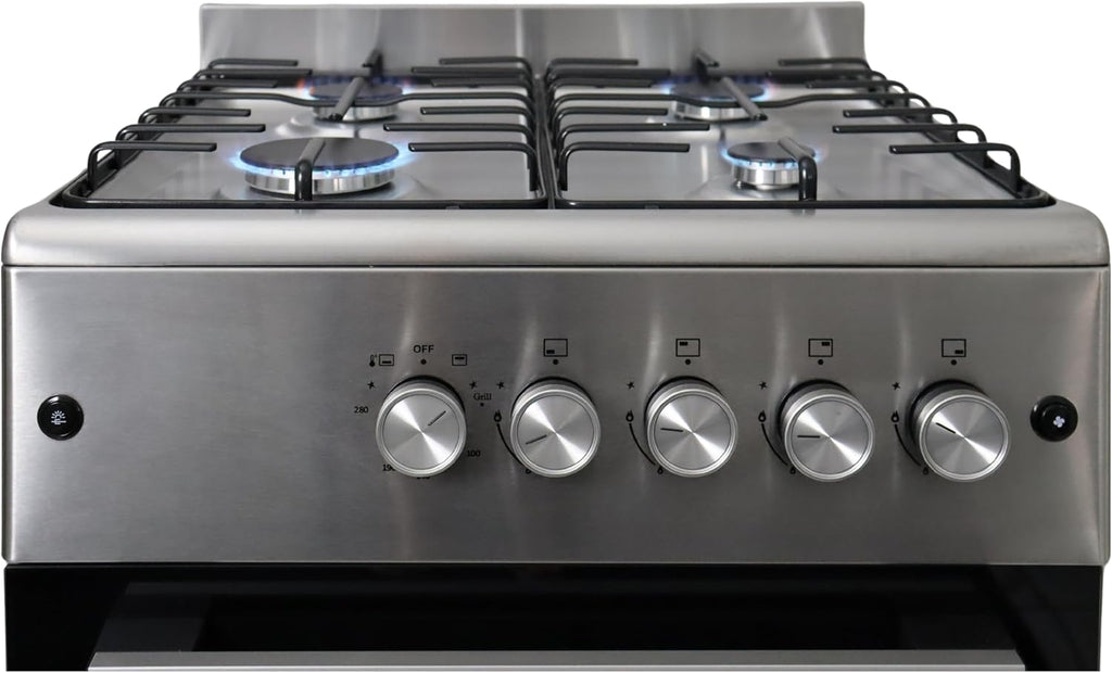 Cocina a gas Gasline SHGG6060FGIX de acero inoxidable de 60 cm con horno a gas, termostato y convección