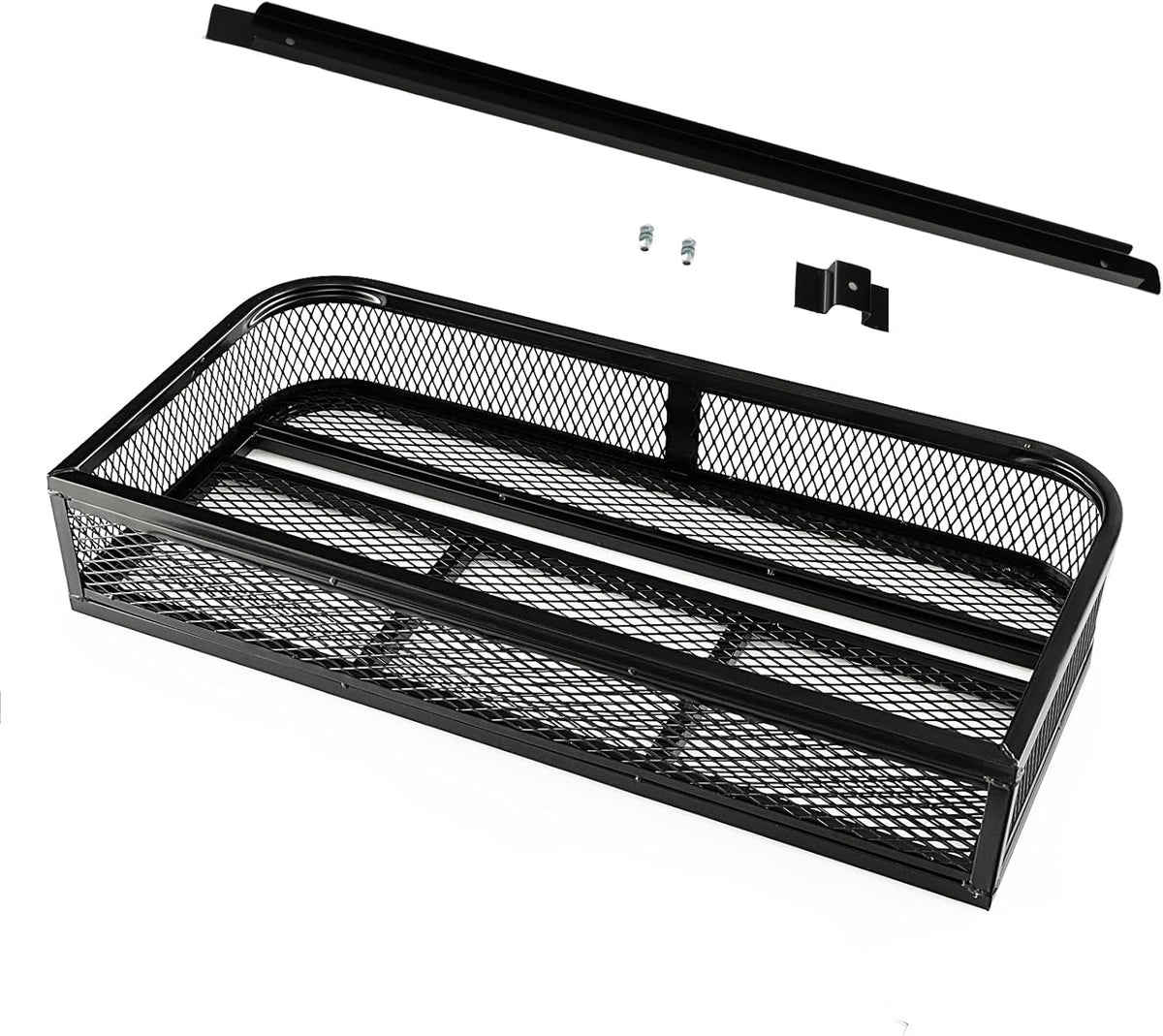 SOARS Cesta de almacenamiento 92 x 44 x 16,5 cm, portaequipajes delantero de metal, recubrimiento en polvo, diseño de malla práctico, carga máxima 25 kg, para vehículo todoterreno