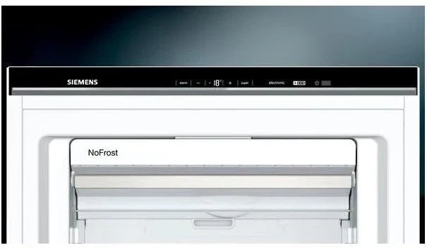 Congelador Siemens GS54NAWCV iQ500, 176 x 70 cm, 327 L, noFrost nunca más volver a descongelar, bigBox espacio para alimentos congelados grandes, varioZone estantes y cajones de cristal flexibles, Blanco