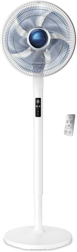 Ventilador de pie Rowenta VU5870 Turbo Silence Extreme+ | Mando a distancia | 5 velocidades | Desconexión automática | Temporizador | Oscilación automática | Altura regulable, blanco