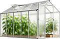 Invernadero de aluminio para jardín | 177*300*193 cm | Versátil: utilizable como invernadero, caseta de jardín, resistente al invierno, para cultivo, caseta para tomates, semillero y caseta para plantas, blanco