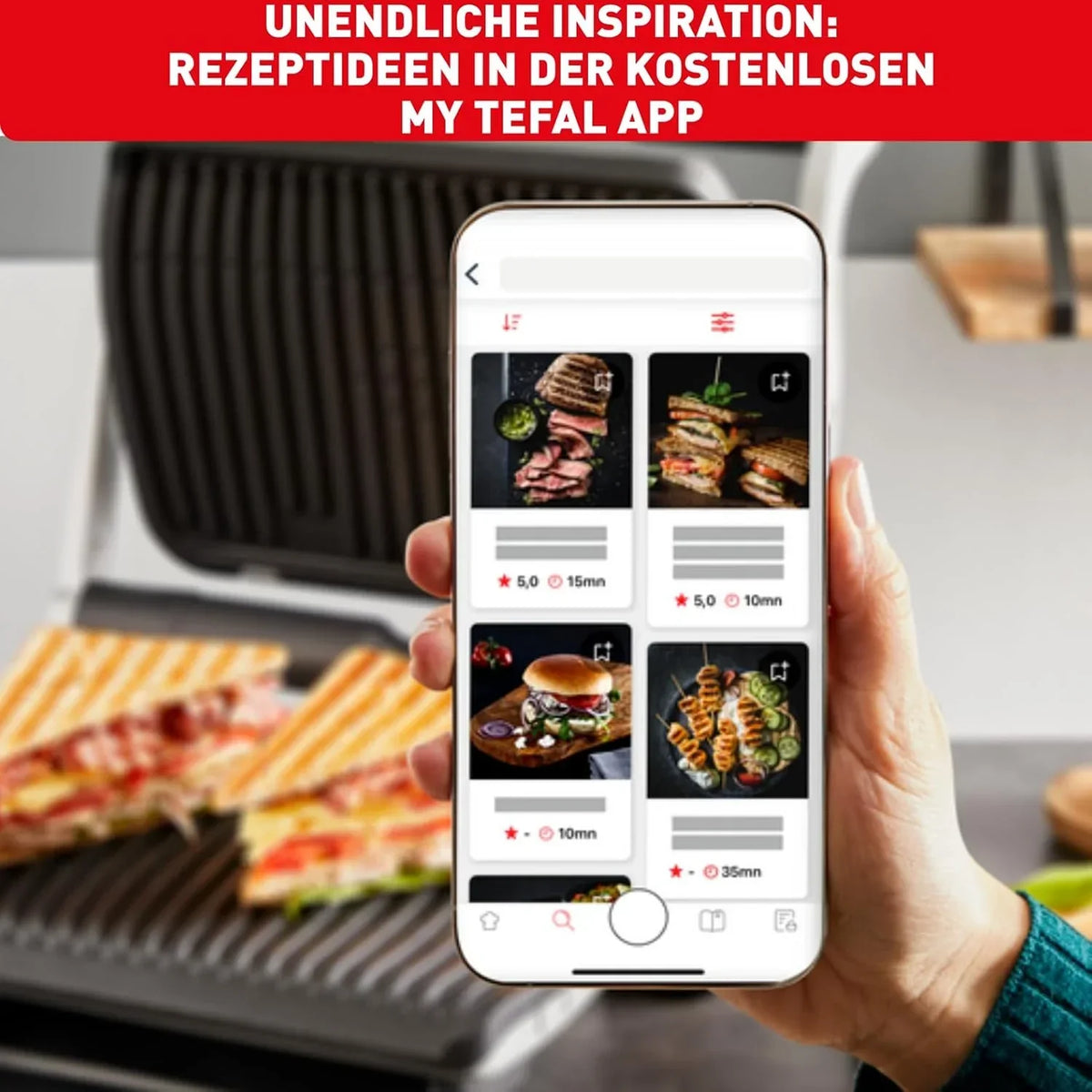 Parrilla de contacto OptiGrill+ XL GC722D16 2000W con 9 programas de cocción, modo manual, placas de parrilla extraíbles e indicador de nivel de cocción