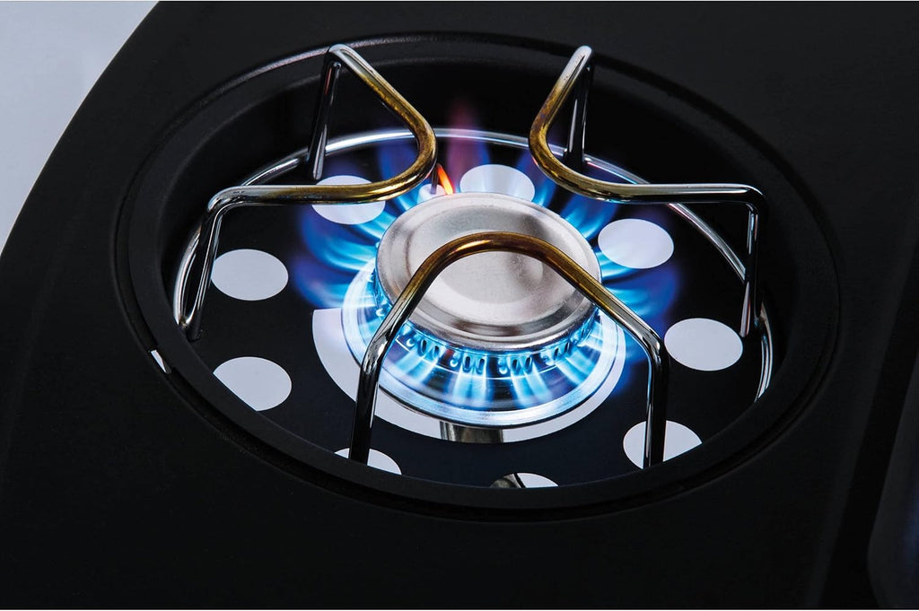 ACTIVA Halifax Lavastein - Parrilla de gas con piedras de lava y funda protectora | Quemador principal de 5,5 kW de regulación continua para una barbacoa perfecta