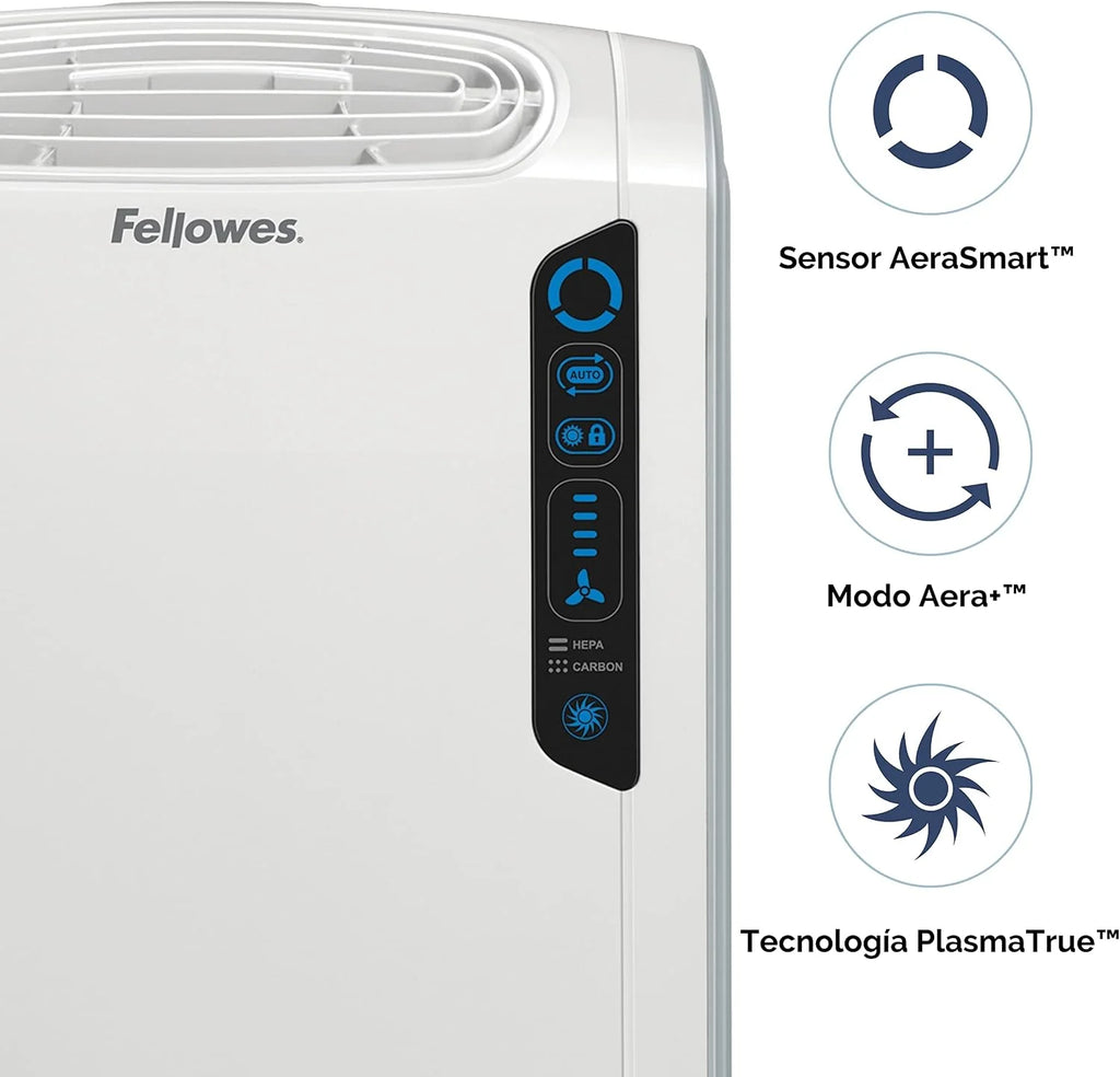 Aeramax Oczyszczacz Powietrza Hepa Dx55 od Fellowes, do 18 – 28 M², 3 – 5 Zmian Powietrza/Godz., True Hepa i Filtr Węglowy, Ochrona Antybakteryjna, Cichy, Energy Star