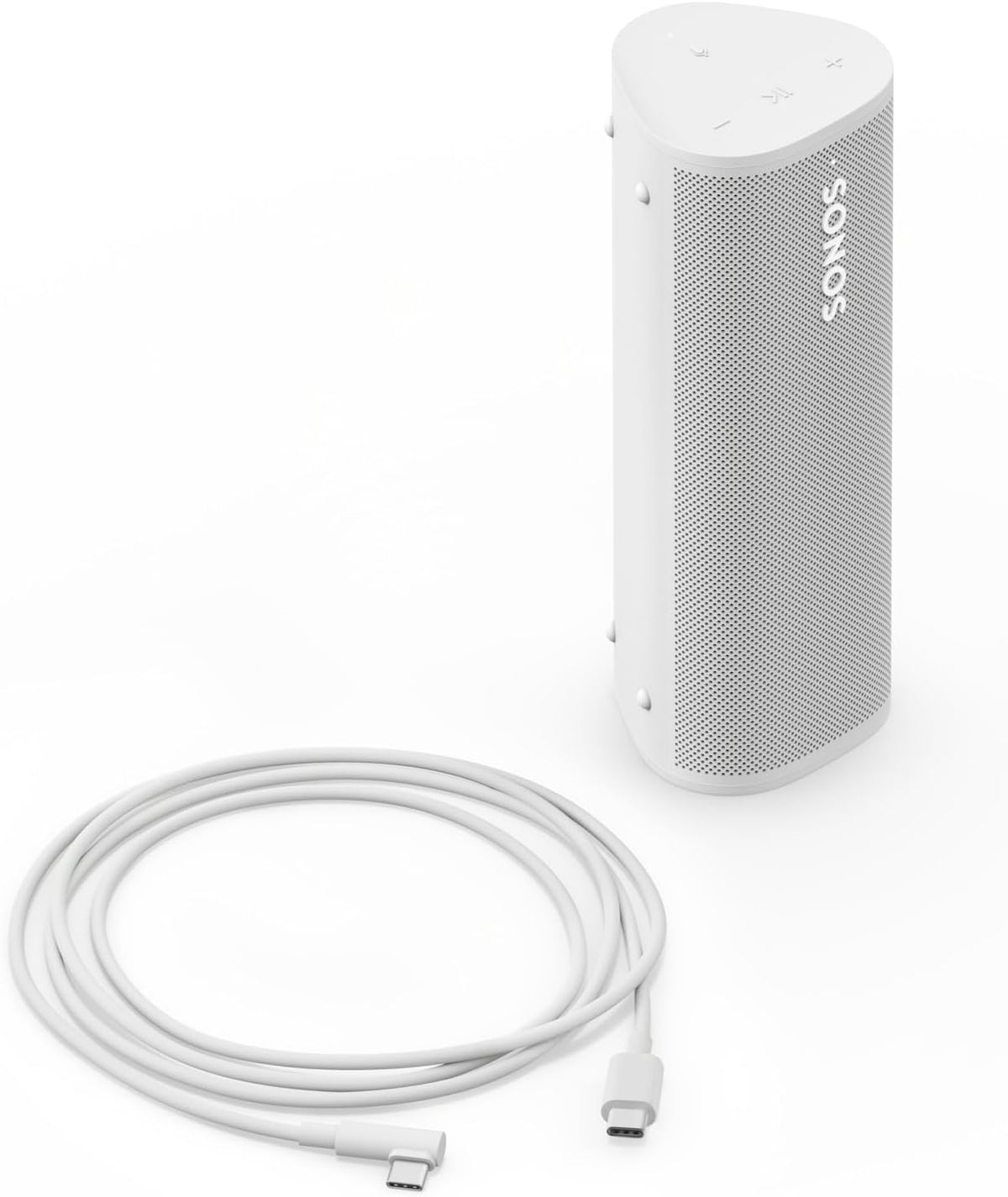 Sonos Roam 2 | Altavoz más ligero, portátil y resistente al agua con Bluetooth, Wi-Fi, al menos 10 horas de autonomía y control por voz para interiores y exteriores - Blanco