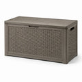 Caja de almacenamiento de plástico marrón 117x45x57 cm