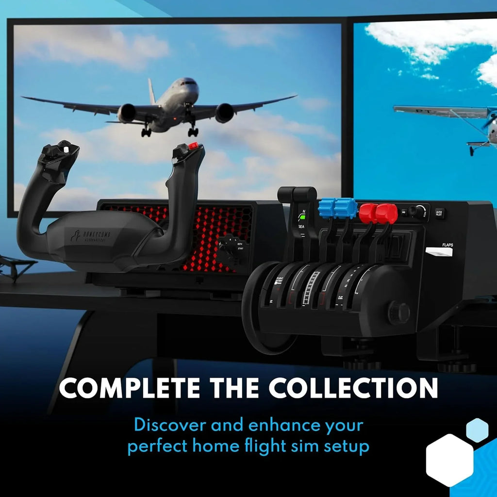 Palanca de gases para simulador de vuelo Bravo con panel anunciador de piloto automático y control para PC