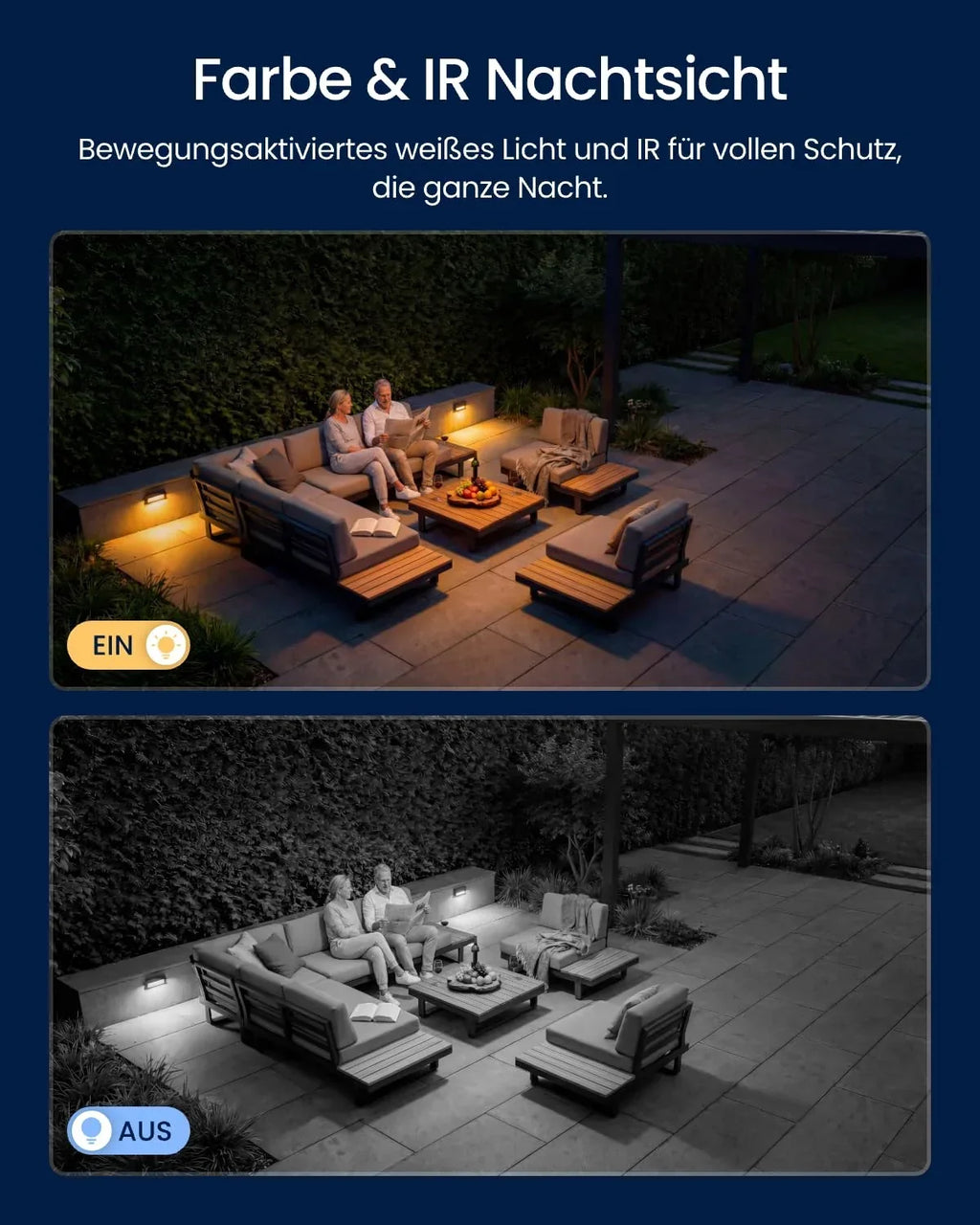 Cámara de seguridad PoE de triple lente para exteriores, panorámica de 180°, 10 MP + 8 MP, PTZ, seguimiento automático, detección por IA, visión nocturna a color e infrarroja, grabación 24/7