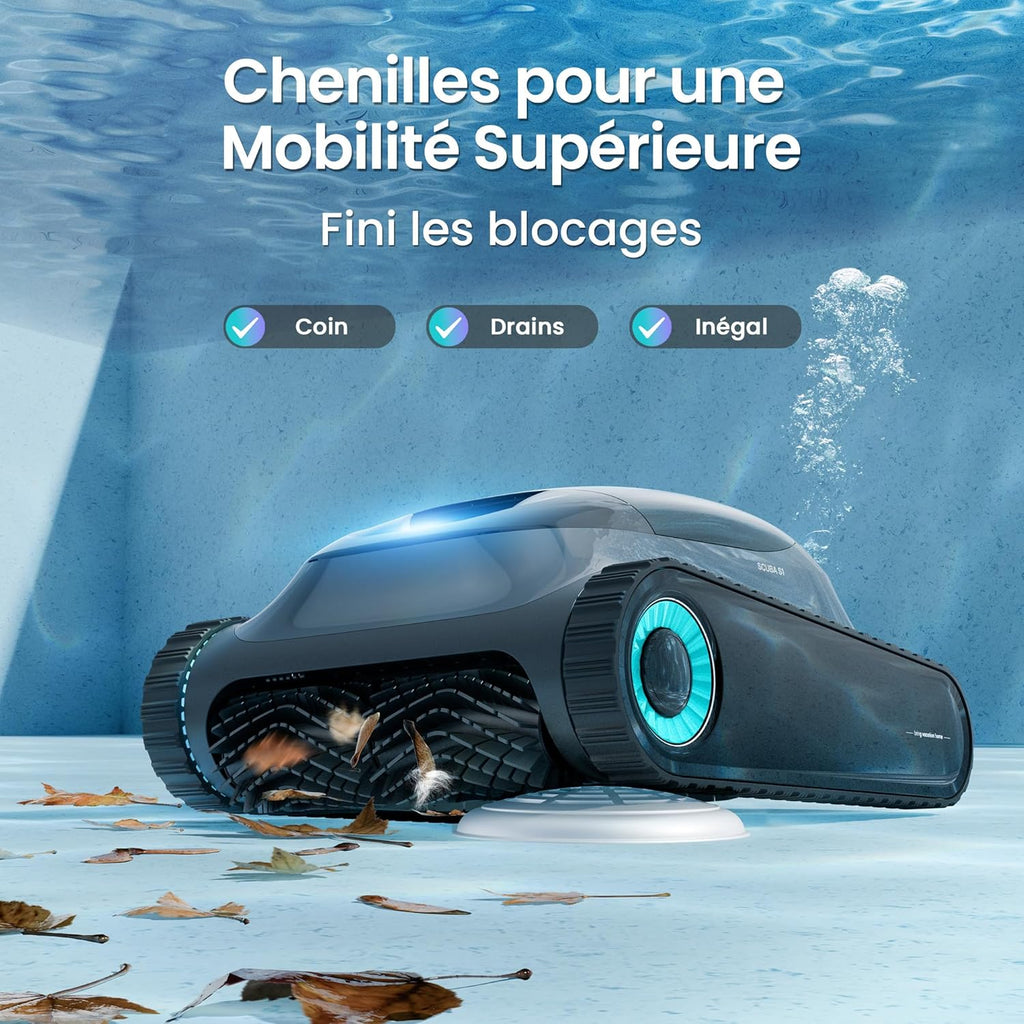 Aiper Scuba S1 (Versión 2025) Robot limpiafondos para paredes y línea de flotación, aspirador de piscina con 180 min de autonomía, filtración ultrafina, navegación inteligente y control por app