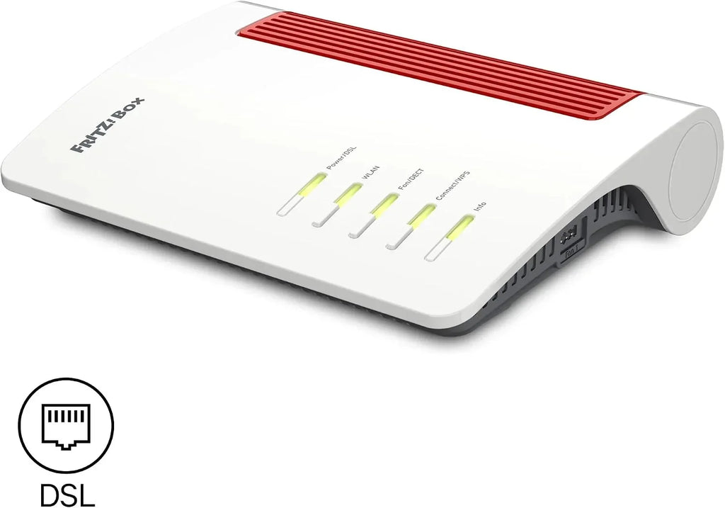 Router DSL Wi-Fi 7 7690 7,1 Gbit/s, malla WLAN, base DECT, hasta 300 Mbit/s, VDSL supervectoring, LAN, telefonía