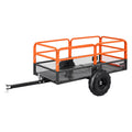 VEVOR Remolque Basculante, 623 L, Remolque de Jardín para Tractor Cortacésped de Acero, Capacidad de Carga 725,75 kg, con Neumáticos de 40,64 cm, Carrito de Transporte para ATV, UTV