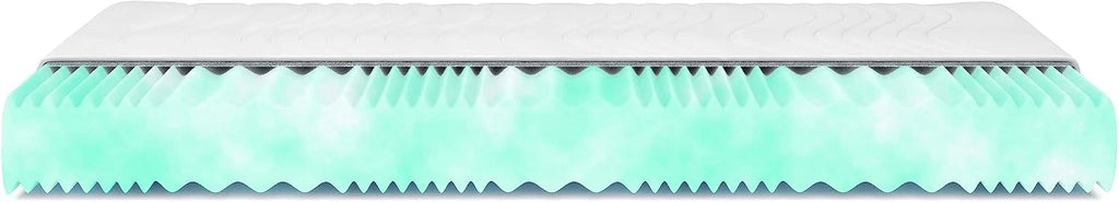 IZER Aqua Wave materac z zimnej pianki, stopień twardości H3, 140 x 190, 22 cm, ortopedyczny materac RG30, 7-strefowy pokrowiec na materac z zamkiem błyskawicznym