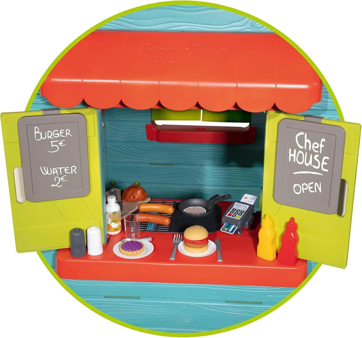 Smoby Life Garden House - Casa de Jardín Infantil - Incluye Jardinera, Comedero para Pájaros, Herramientas y Accesorios - Protección UV - Material Reciclado - más de 2 años (7600810408)