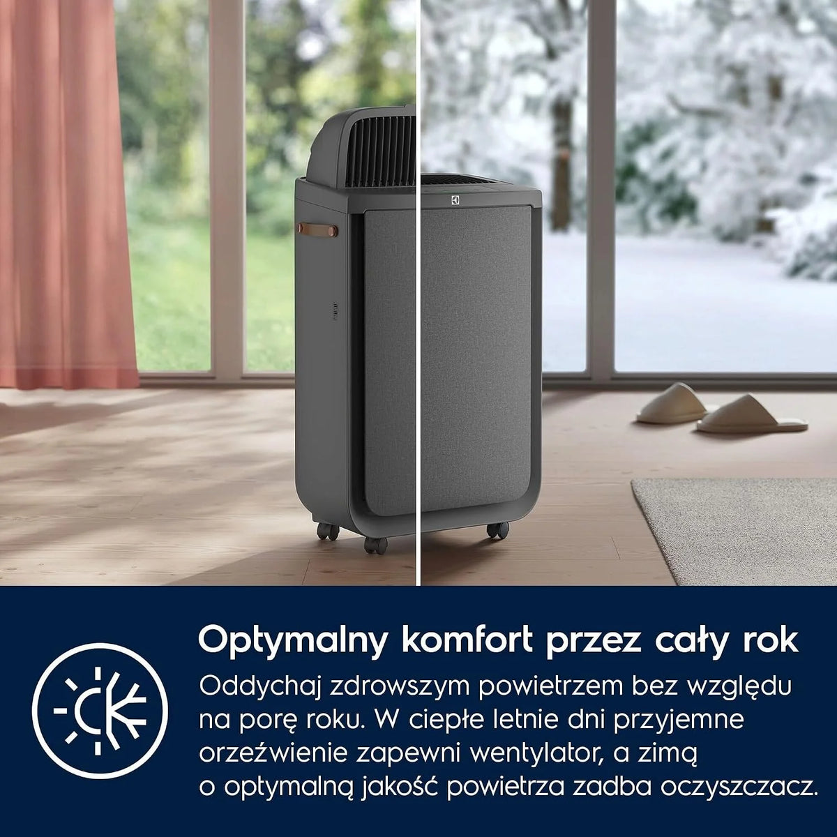 Electrolux EPU72771DG Pure Multi 700 oczyszczacz powietrza 2 w 1 z wentylatorem, podłączony, 5-stopniowy filtr, ciemnoszary