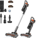 Aspiradora inalámbrica WORX 20V WX038, aspiradora de mano de 25Kpa, 45 min de autonomía, ligera para pelo de mascotas, alfombras y coche - incluye 2 baterías PowerShare, soporte de pared y cargador doble