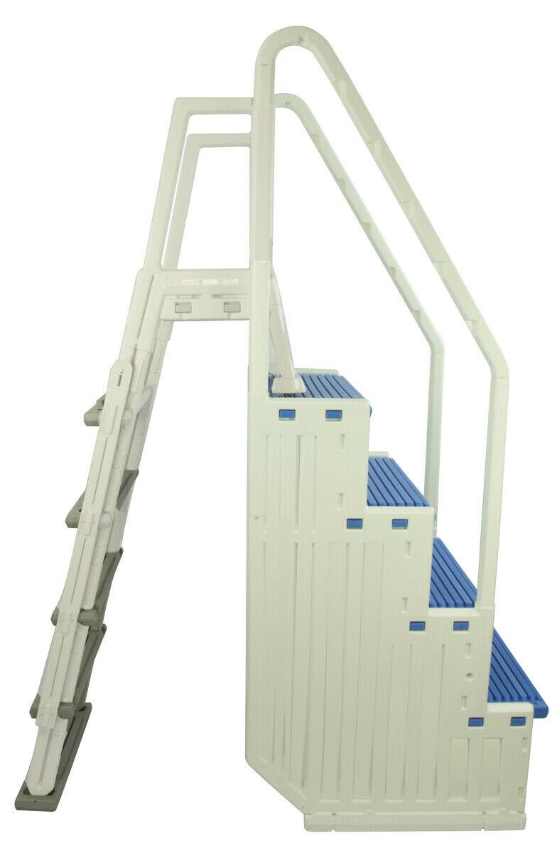 Sistema de piscina elevada Confer Step 1 y escalera para piscina – seleccionar color
