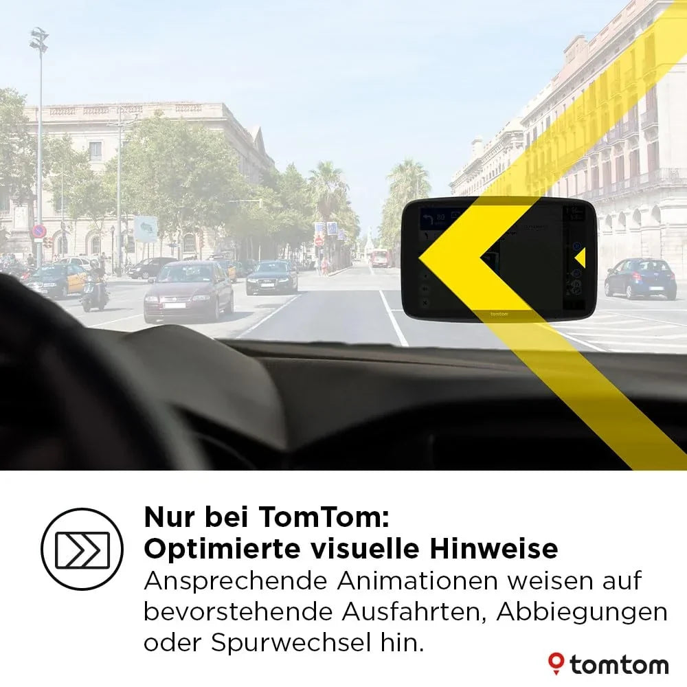 Navegador para coche TomTom GO Navigator, pantalla de 7 pulgadas, evitación de atascos, actualizaciones por Wi-Fi, servicio premium, soporte magnético