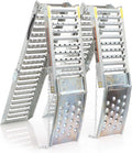 Wiltec Juego de 2 rampas de acceso plegables articuladas – 2000 x 250 x 50 mm – capacidad máx. 1600 kg – de acero – rampa de carga para mantenimiento y acceso a vehículos utilitarios, motos, ATV, quad y remolques