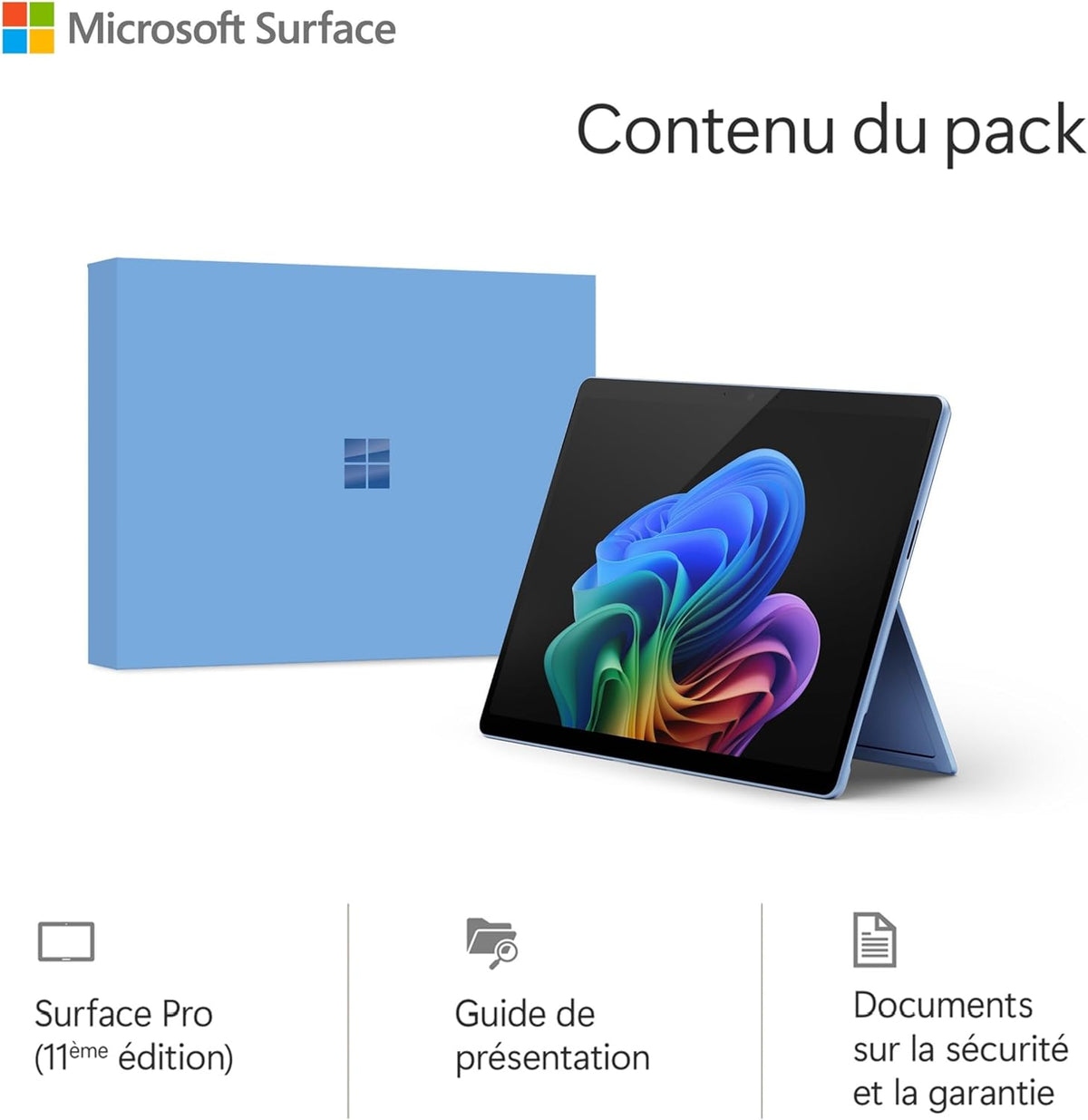 Microsoft Surface Pro (Cargador no incluido) | PC Copilot+ | Pantalla táctil OLED de 13" | Snapdragon® X Elite | 16 GB de RAM | SSD de 512 GB | Último modelo, 11.ª edición | Azul zafiro