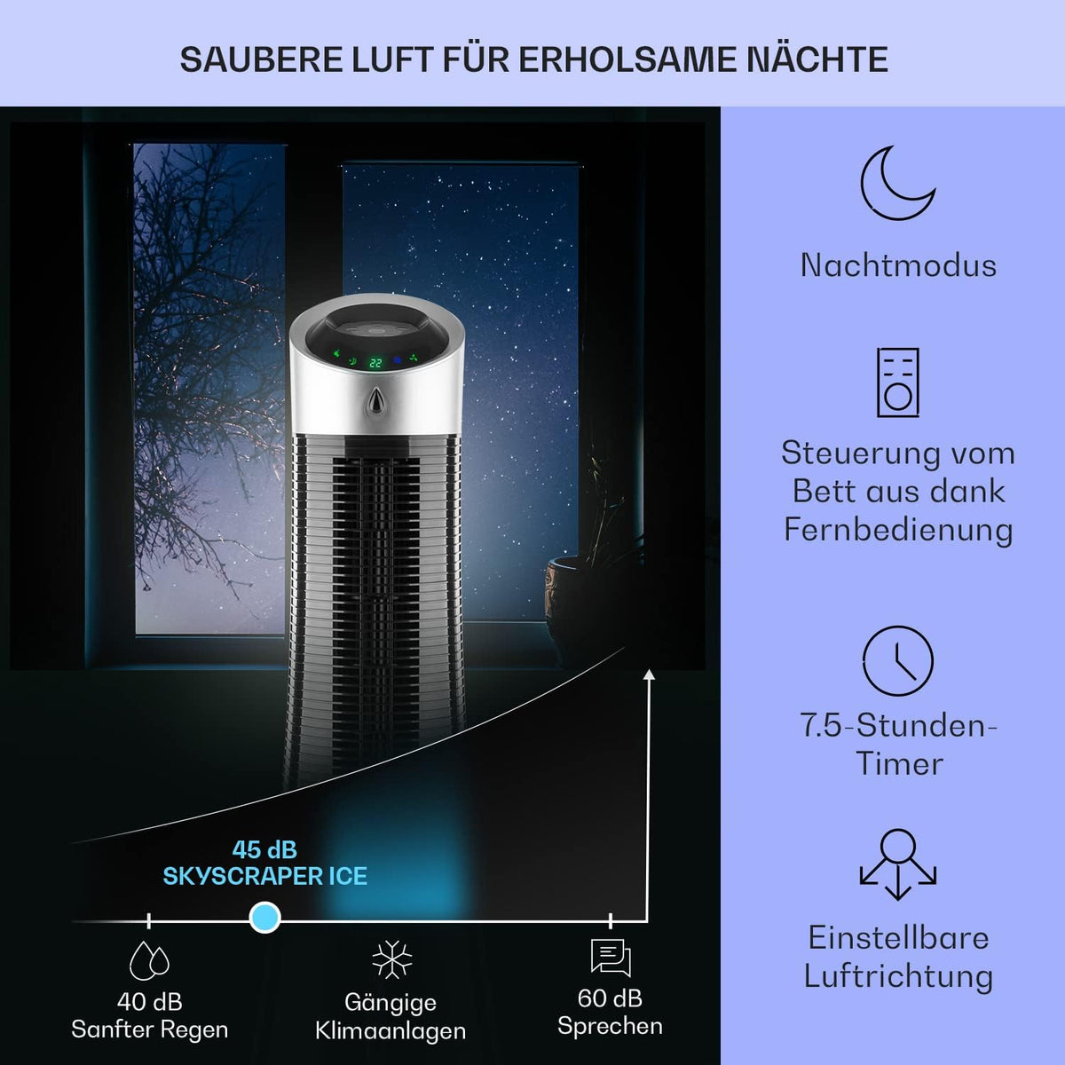 Klarstein 4 en 1: Enfriador de aire inteligente, ventilador, humidificador e ionizador I Depósito de agua de 6 L, oscilación, 30 W, 210 m³/h, temporizador I Aire acondicionado sin tubo de escape, aire acondicionado portátil, negro-oro rosa